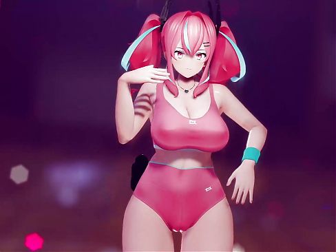 PiNK CAT Sexy Dance In Sport Shorts (3D HENTAI)